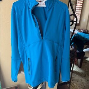 Reebok Blue Zippered Long Sleeve Sweatshirt